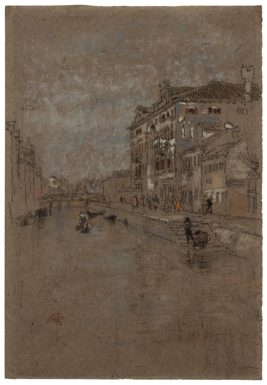 Kanał w Wenecji Magazyn Tytoniu, 1879-1880. autorstwa James Abbott McNeill Whistler