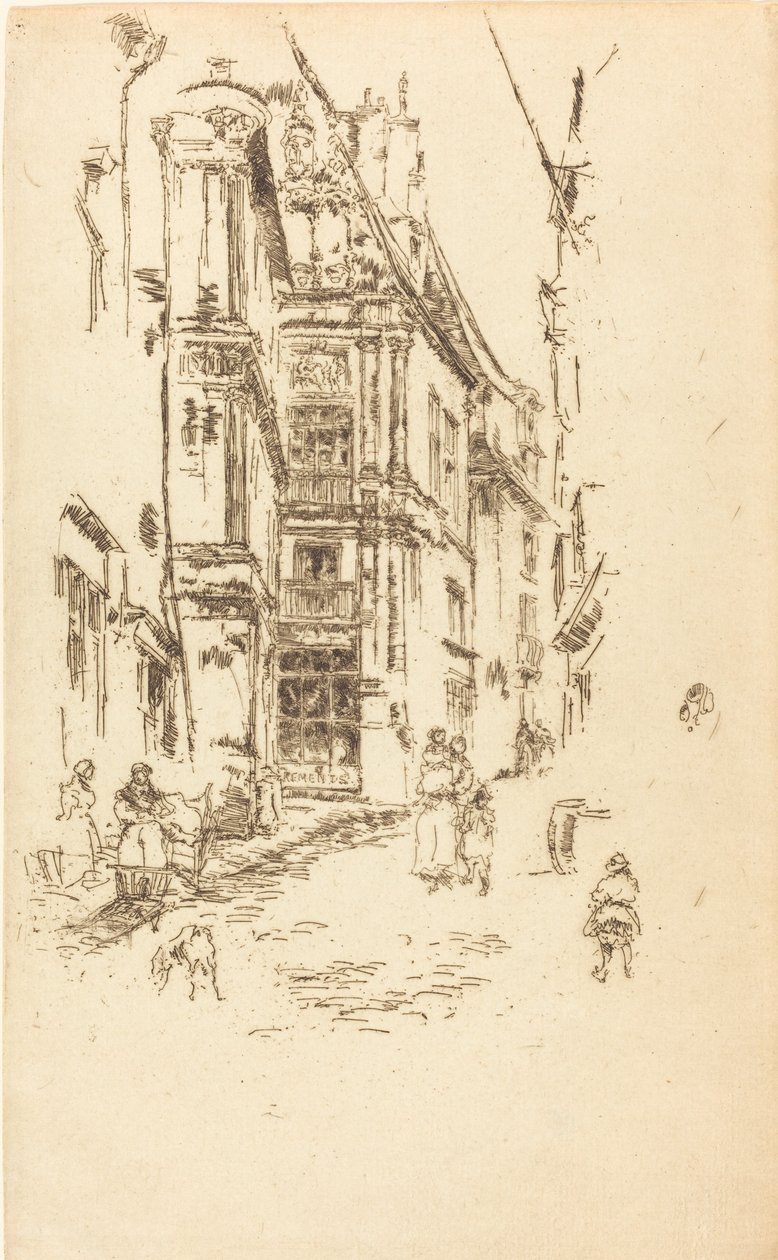 Kancelaria, Loches, 1888. autorstwa James Abbott McNeill Whistler