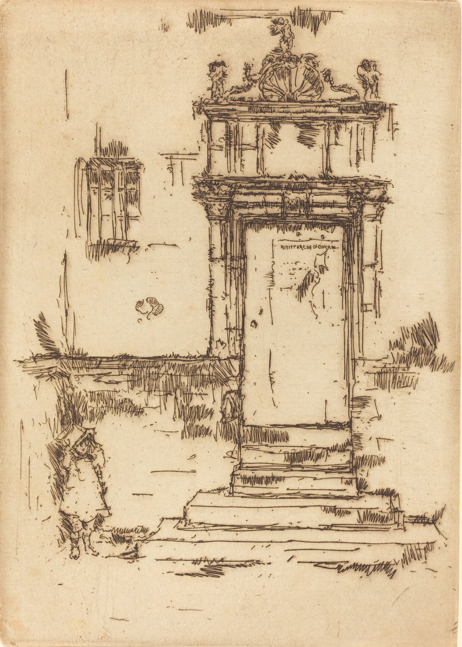 Wejście do kaplicy, Montresor, 1888. autorstwa James Abbott McNeill Whistler