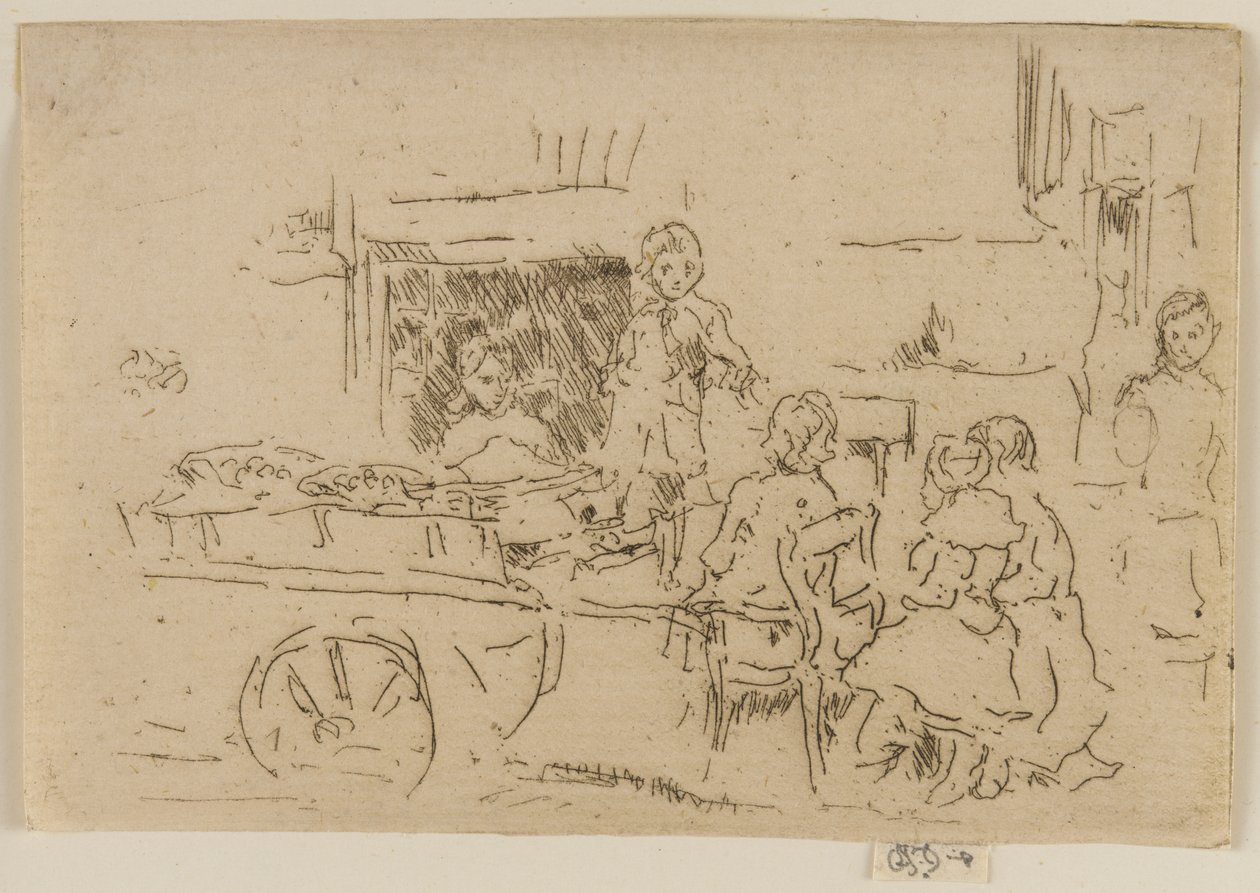 Taczka z owocami dla dzieci, 1887. autorstwa James Abbott McNeill Whistler