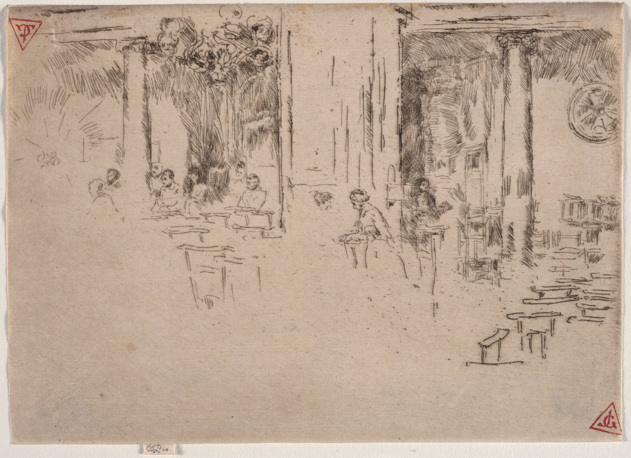 Kościół w Brukseli. autorstwa James Abbott McNeill Whistler