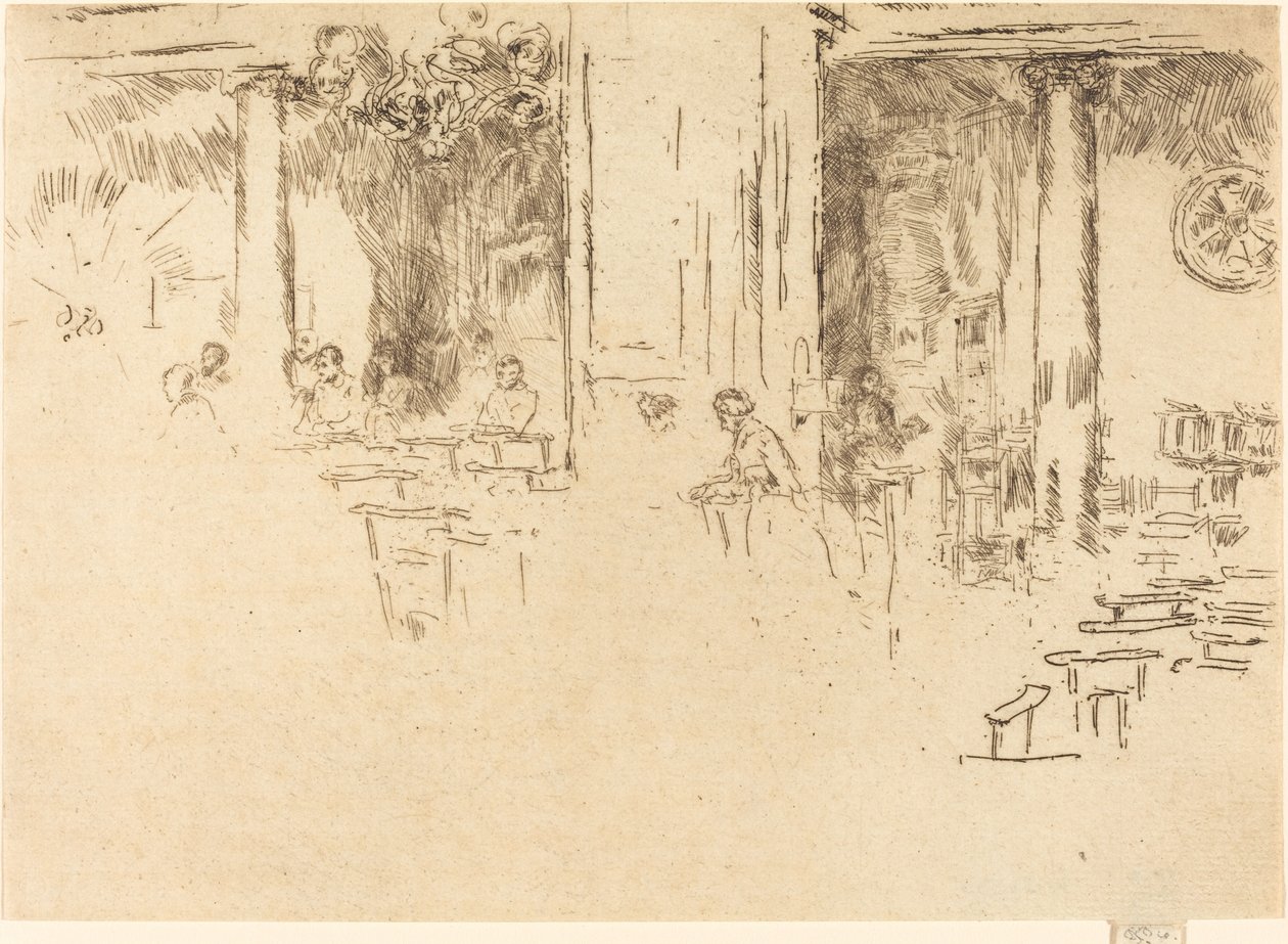Kościół, Bruksela, 1887. autorstwa James Abbott McNeill Whistler