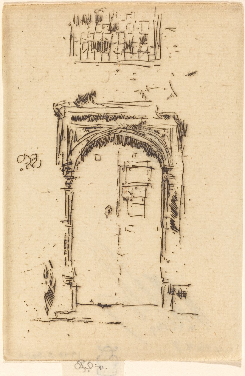 Drzwi kościoła, Edgemere. autorstwa James Abbott McNeill Whistler