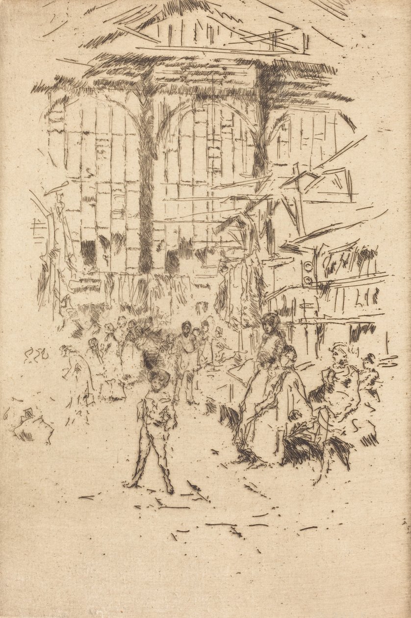 Giełda Odzieży, nr II, ok. godz. 18861888. autorstwa James Abbott McNeill Whistler