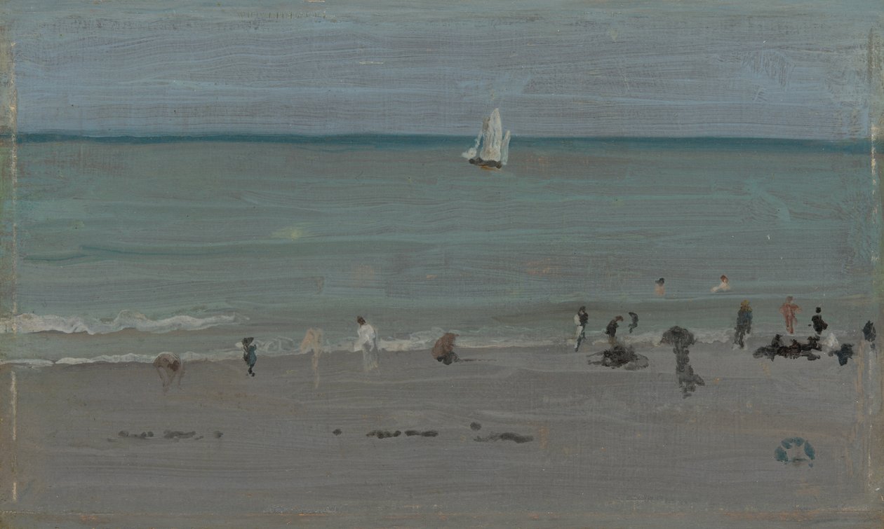 Scena brzegowa, Kąpiący się, 188485. autorstwa James Abbott McNeill Whistler