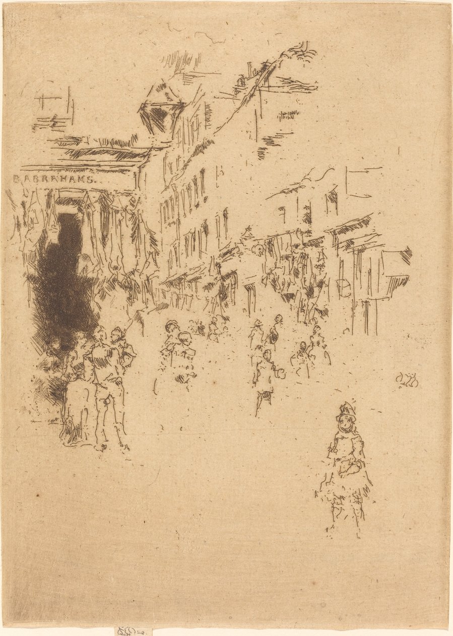 Ulica Cutlera, Hounsditch, 1887. autorstwa James Abbott McNeill Whistler