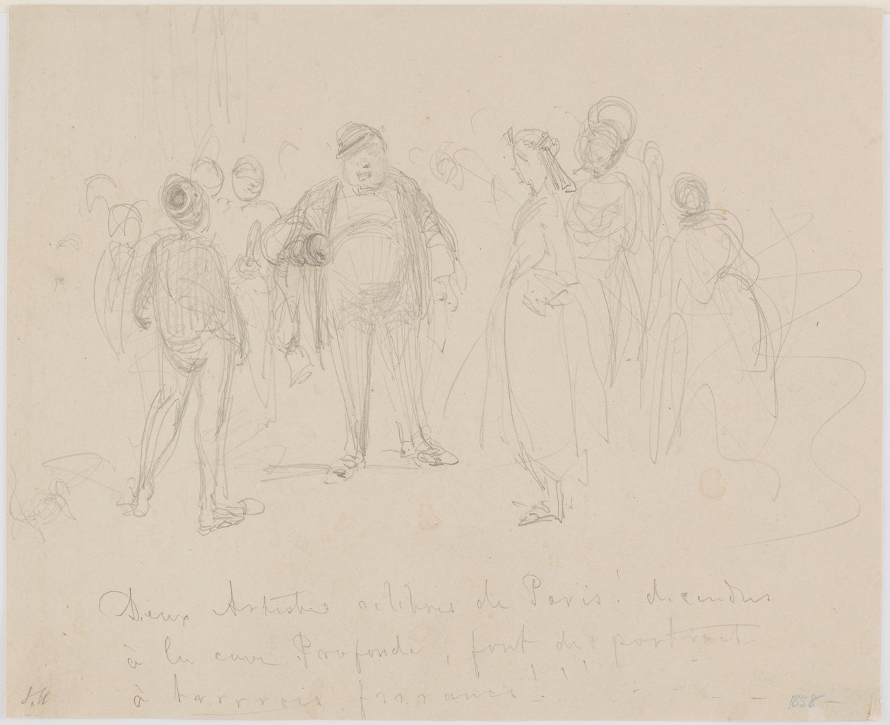 Dwóch znanych artystów Paryża, 1858. autorstwa James Abbott McNeill Whistler