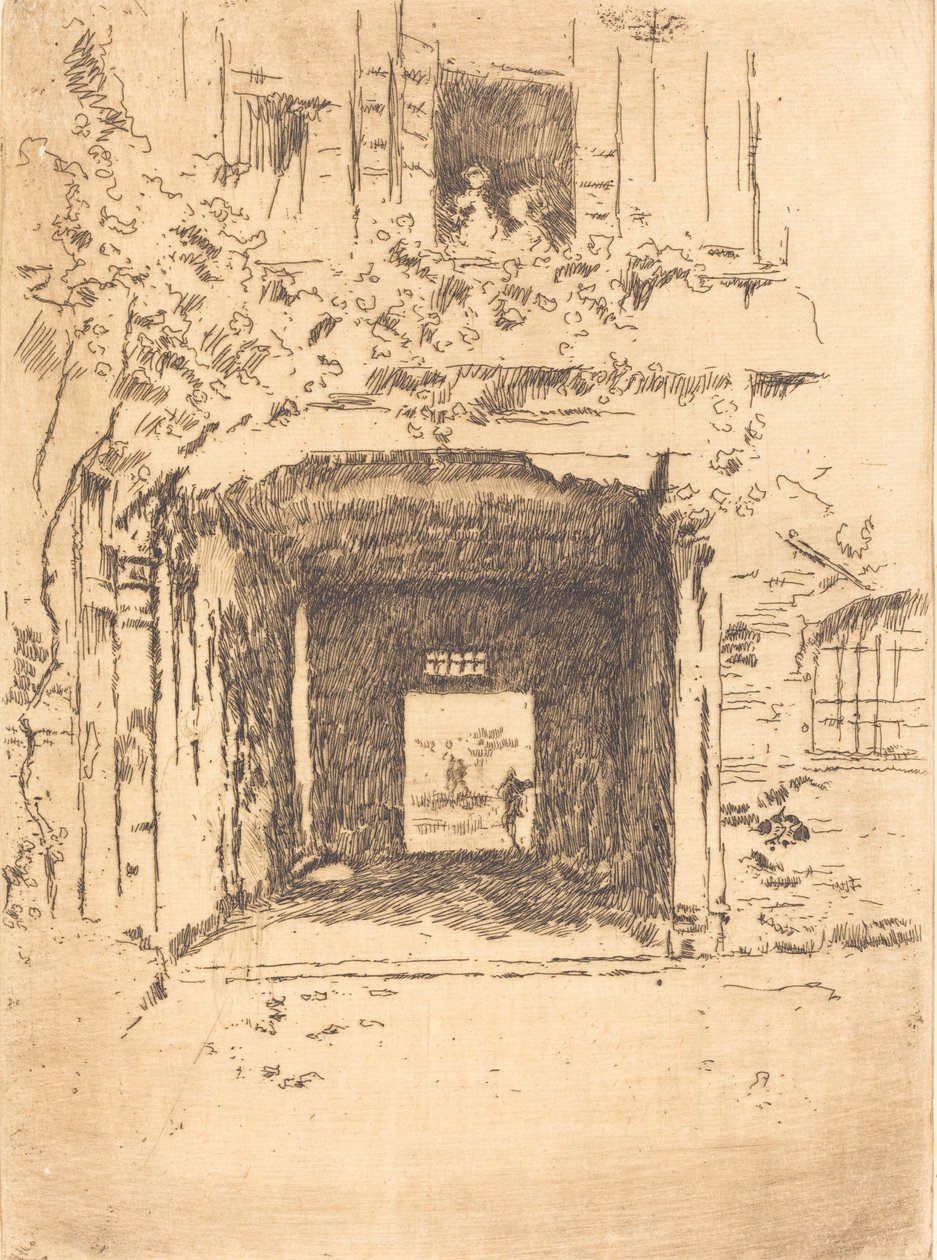 Drzwi i winorośl, 1879-1880. autorstwa James Abbott McNeill Whistler