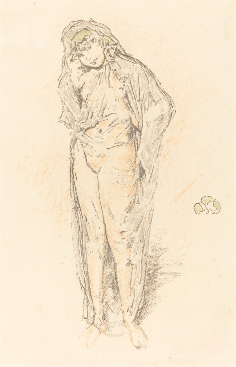 Drapowana postać, stojąca, 1891. autorstwa James Abbott McNeill Whistler