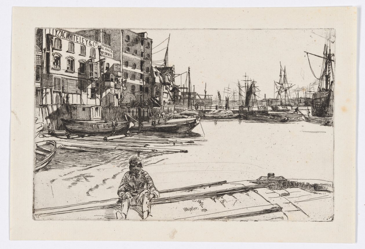 Eagle Wharf (Tyzac Whiteley and Co.) autorstwa James Abbott McNeill Whistler