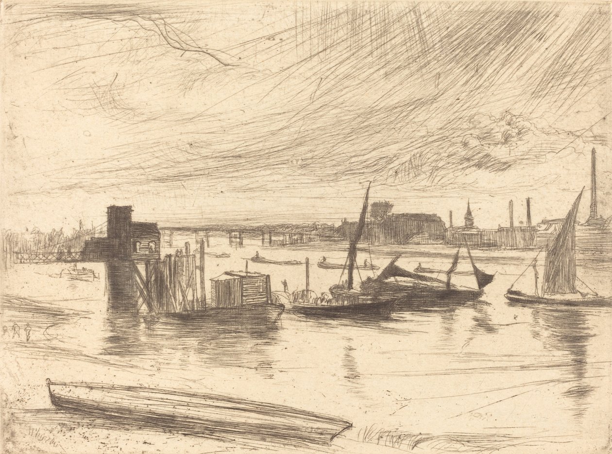 Wczesny poranek, Battersea, 1861. autorstwa James Abbott McNeill Whistler