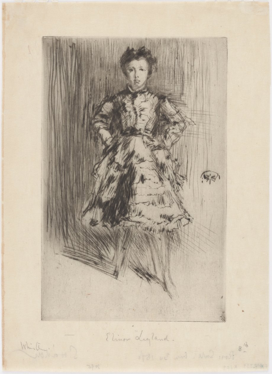 Elinor Leyland, 1873. autorstwa James Abbott McNeill Whistler