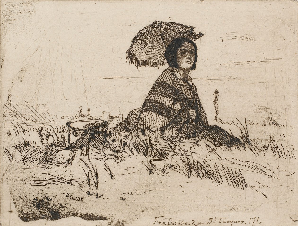 W pełnym słońcu, 1858. autorstwa James Abbott McNeill Whistler