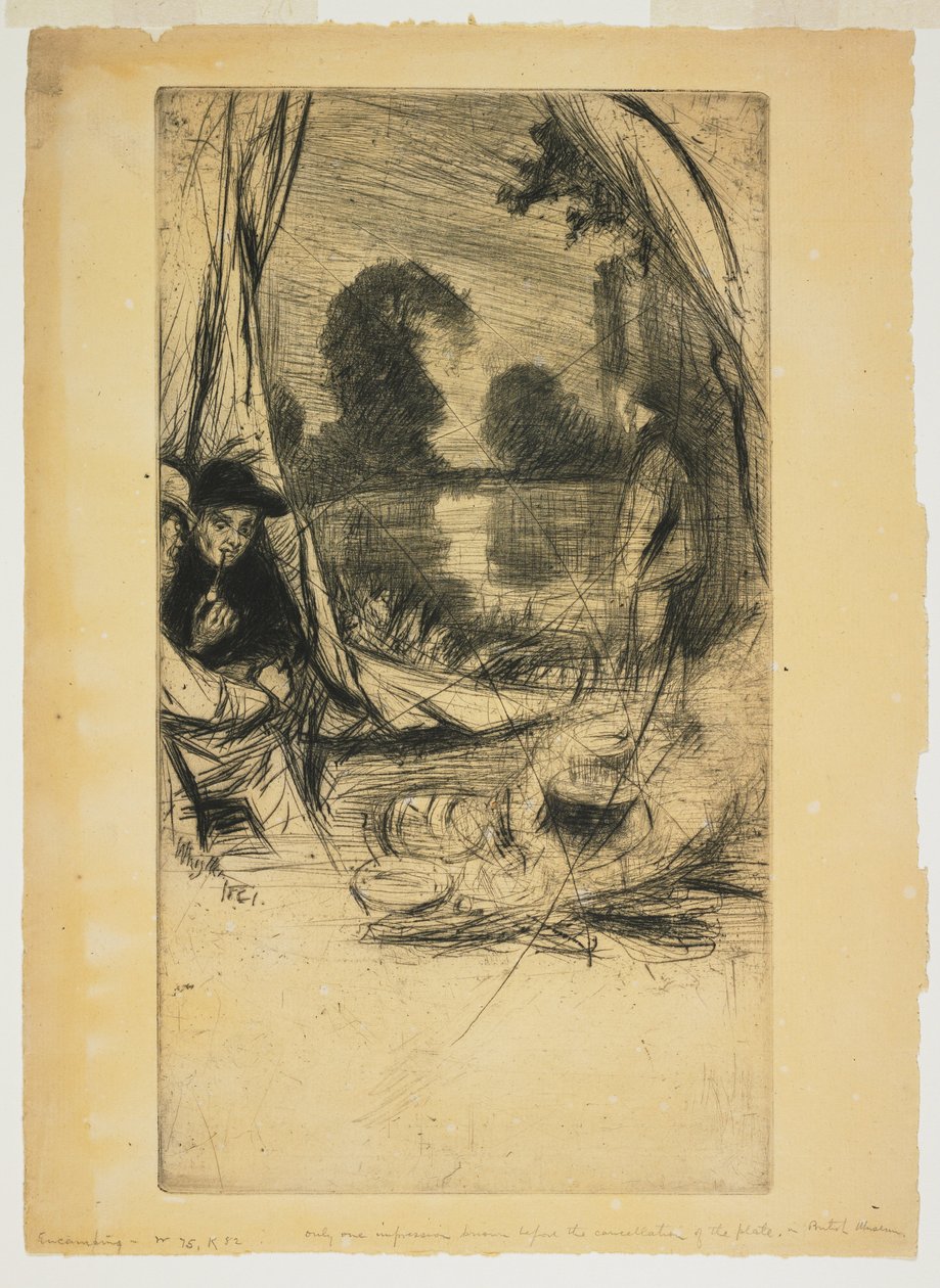 Lager aufschlagen autorstwa James Abbott McNeill Whistler