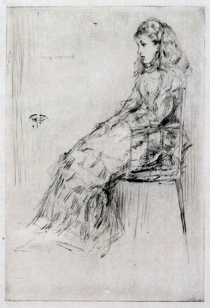 Fanny Leyland, c.1874 (sucha igła) autorstwa James Abbott McNeill Whistler