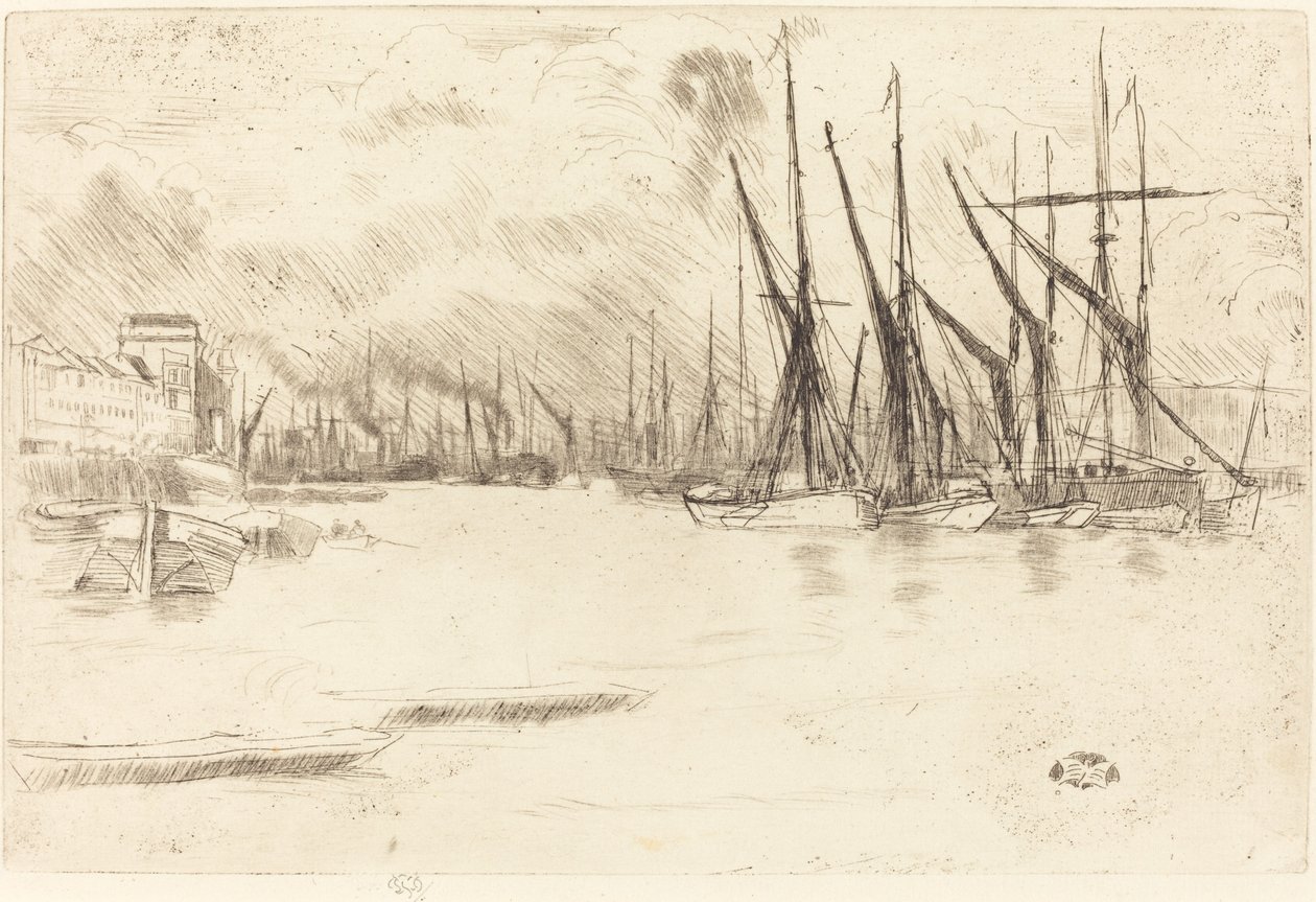 Od Schodów Marynowanych Śledzia, ok. godz. 1878. autorstwa James Abbott McNeill Whistler