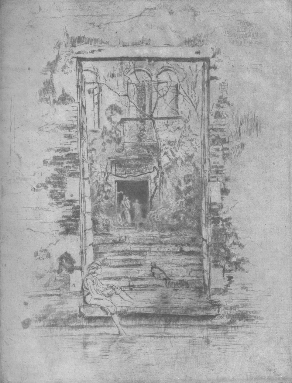 Ogród, 1880, 1904 autorstwa James Abbott McNeill Whistler