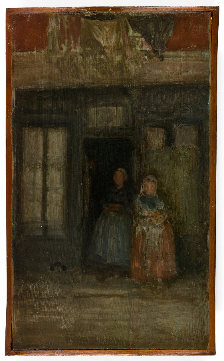 Złoto i pomarańcza: Sąsiedzi, ok. 1894-95 (olej na płycie drewnianej) autorstwa James Abbott McNeill Whistler