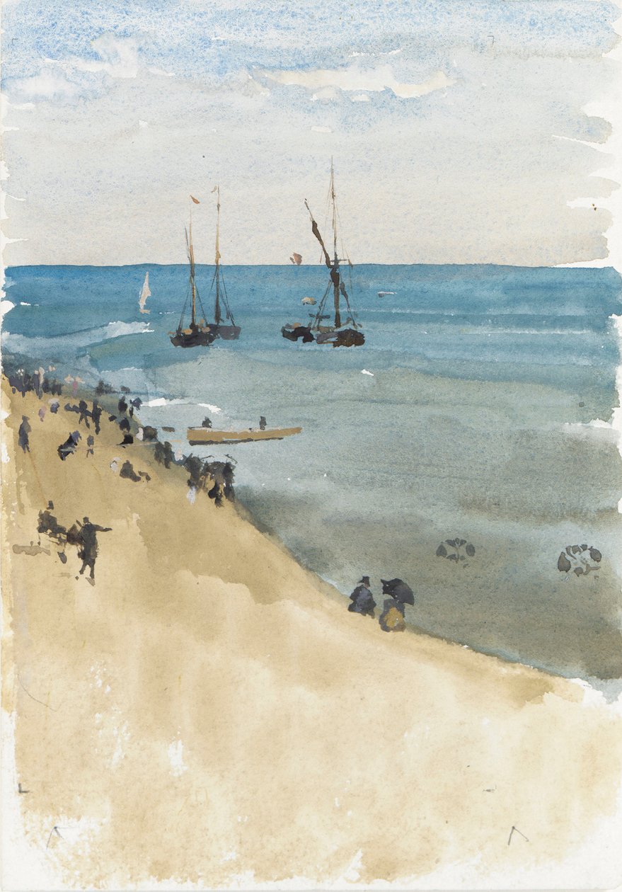 Zieleń i srebro -- Jasne morze, Dieppe autorstwa James Abbott McNeill Whistler