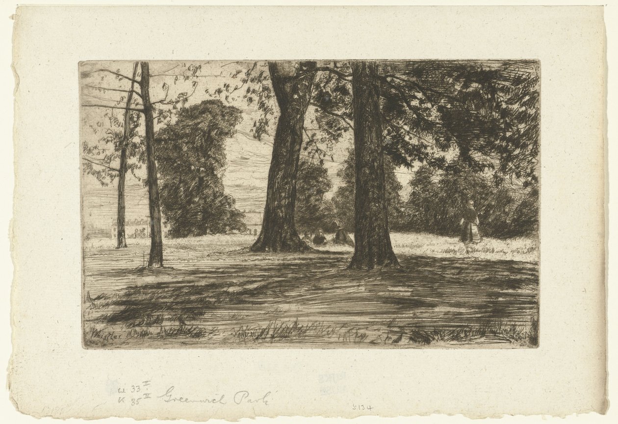 Park Greenwich autorstwa James Abbott McNeill Whistler