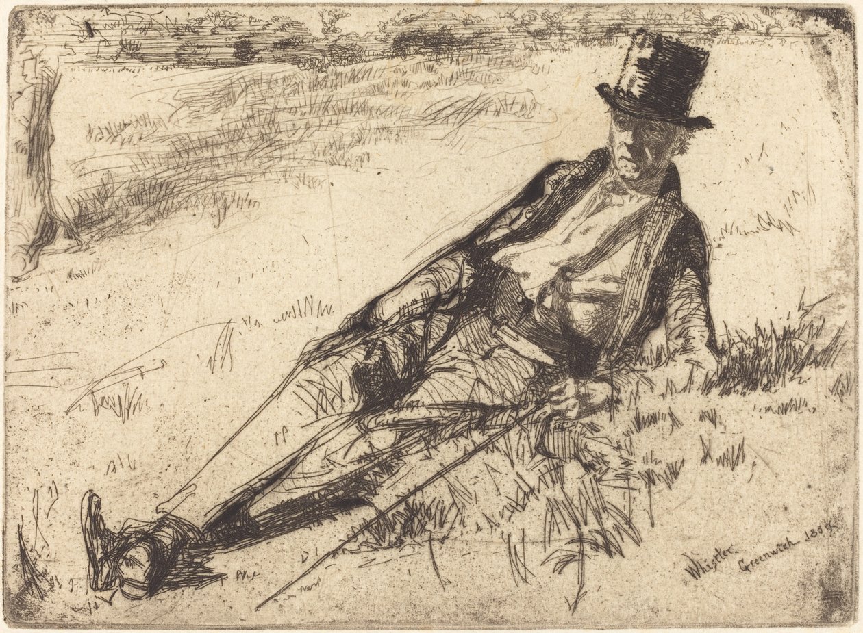 Emeryt z Greenwich, 1859. autorstwa James Abbott McNeill Whistler
