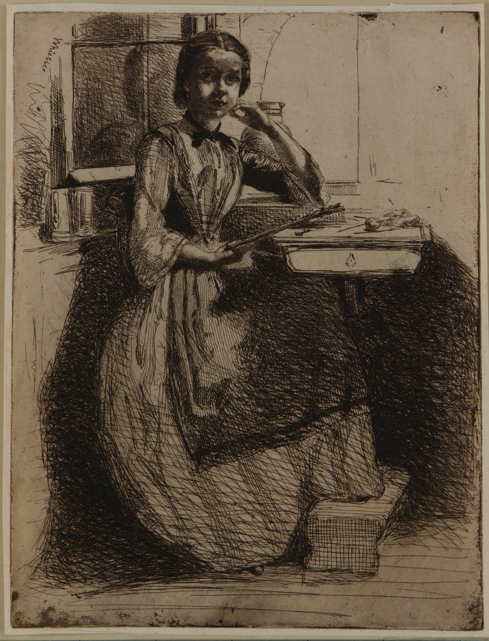 Gretchen w Heidelbergu, 1858. autorstwa James Abbott McNeill Whistler