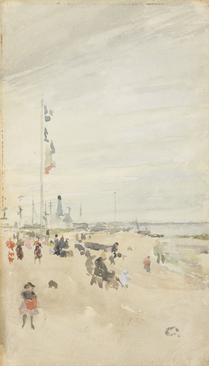 Szary i perłowy: banery świąteczne, 1883-84 autorstwa James Abbott McNeill Whistler