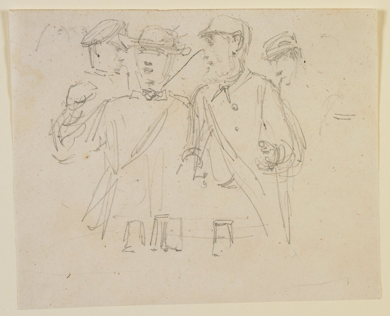 Grupa czterech mężczyzn, 1858. autorstwa James Abbott McNeill Whistler