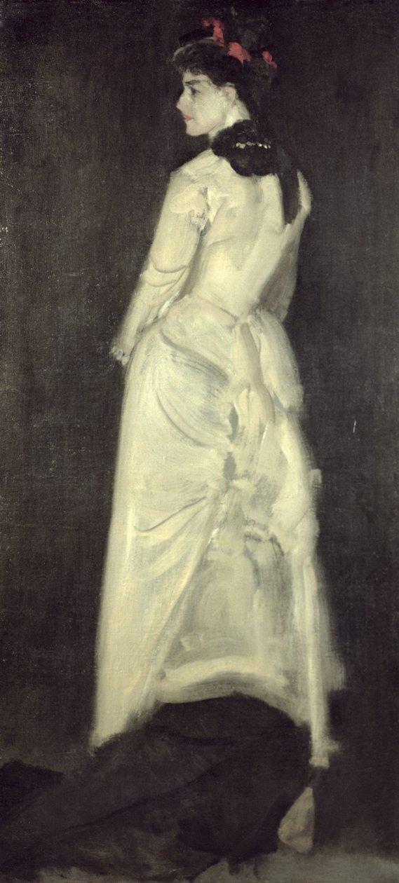 Harmonia w kolorze ciała i czerni: Portret panny Louise Jopling (1843-1933) autorstwa James Abbott McNeill Whistler