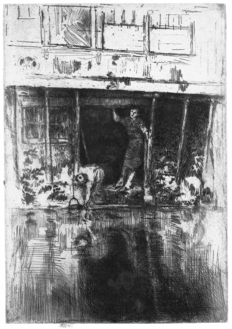 Dom nad kanałem w Amsterdamie Pierrot autorstwa James Abbott McNeill Whistler