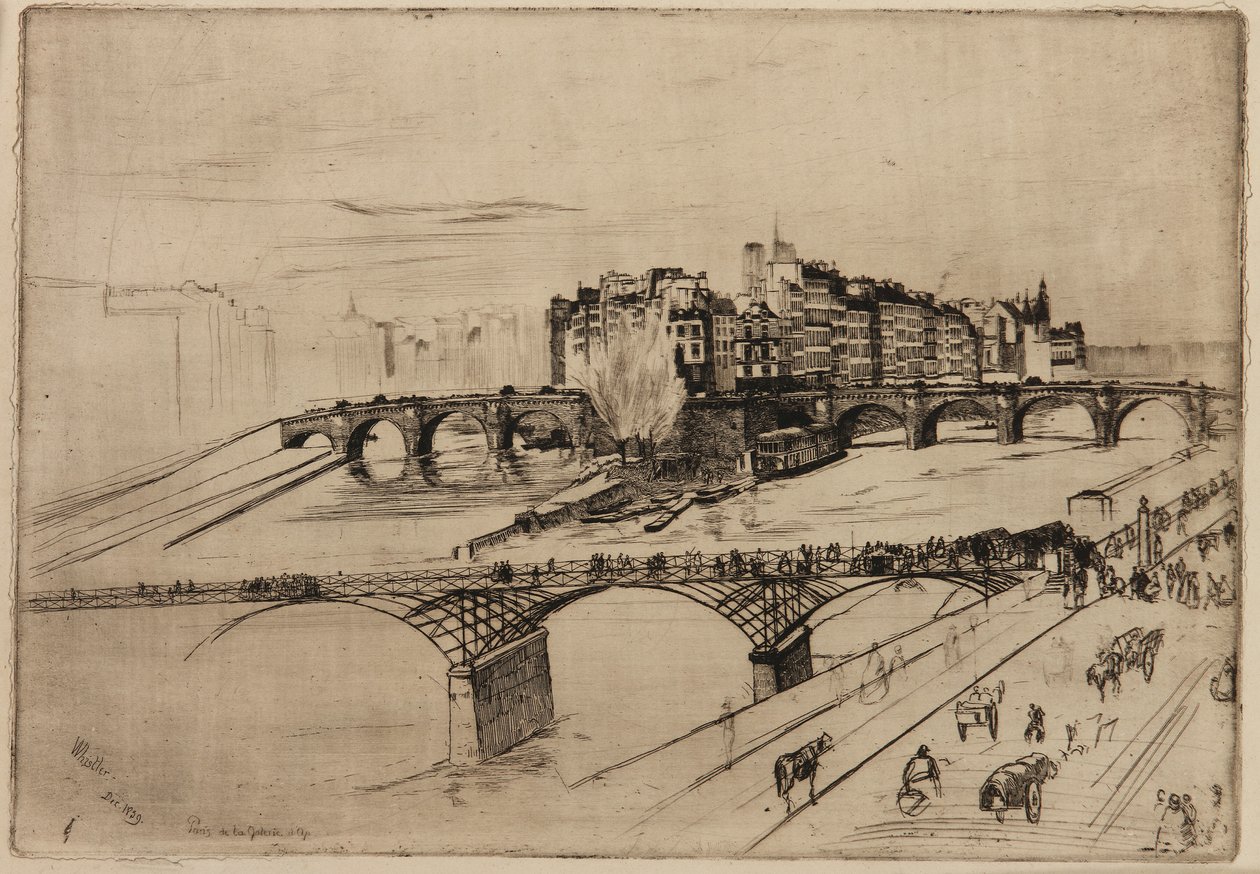 Wyspa Miasta, Paryż, 1859. autorstwa James Abbott McNeill Whistler