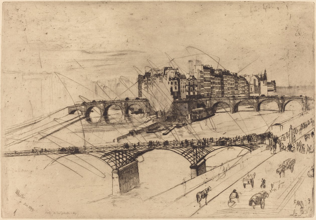 Wyspa Miasta, Paryż, 1859. autorstwa James Abbott McNeill Whistler