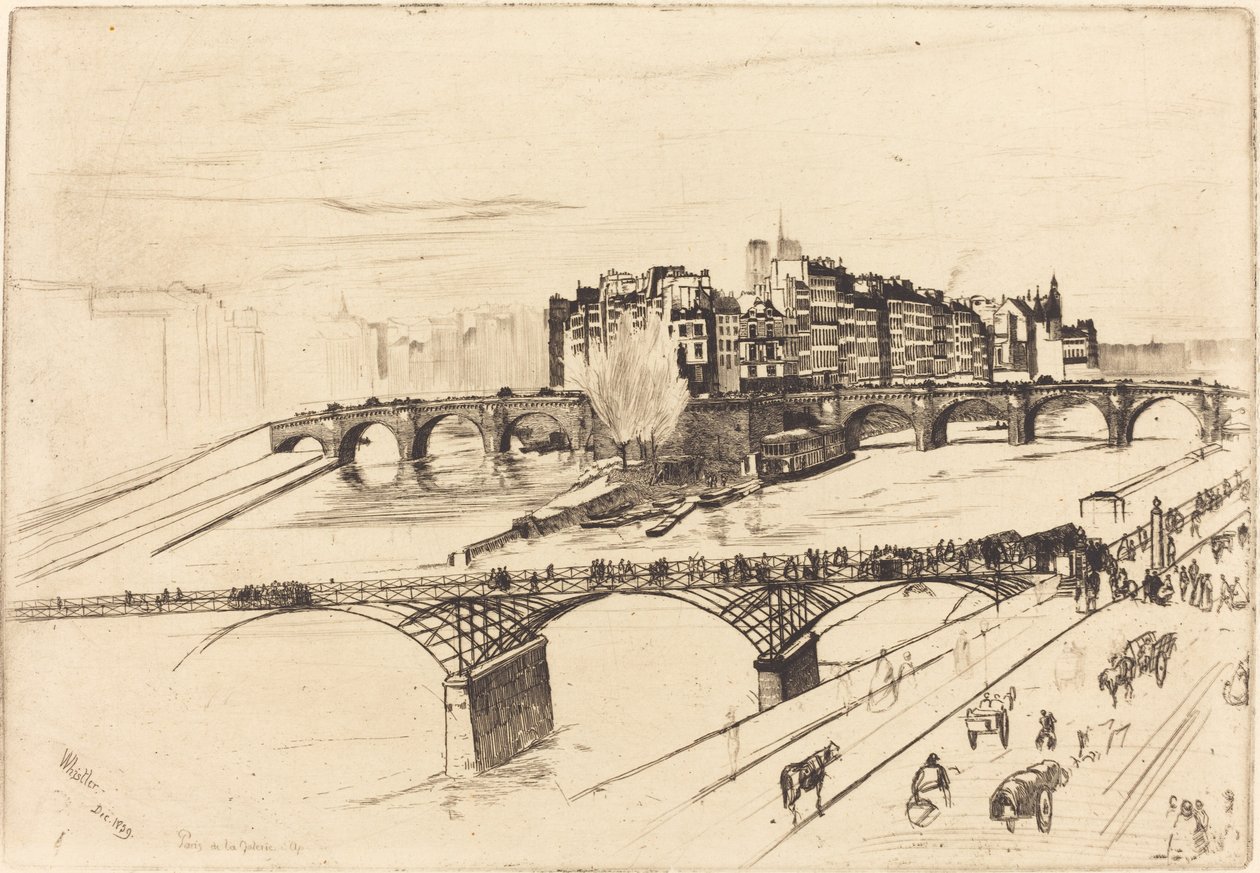Wyspa Miasta, Paryż, 1859. autorstwa James Abbott McNeill Whistler