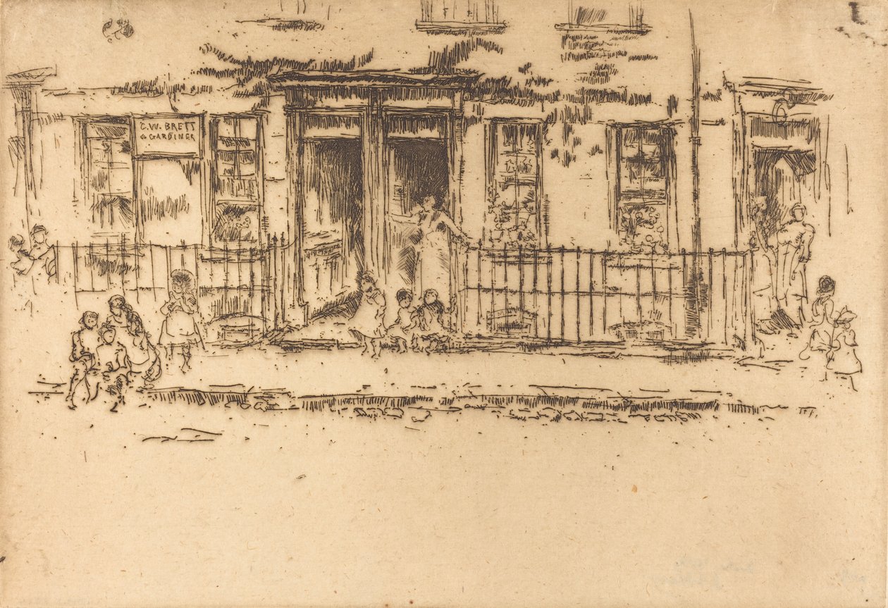 Spacer Sprawiedliwości - Chelsea, c. 18861888. autorstwa James Abbott McNeill Whistler