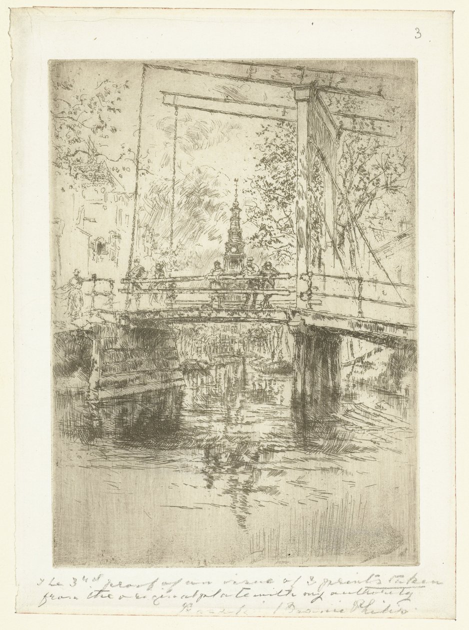 Mały most zwodzony w Amsterdamie Mały Most Zwodzony, Amsterdam autorstwa James Abbott McNeill Whistler