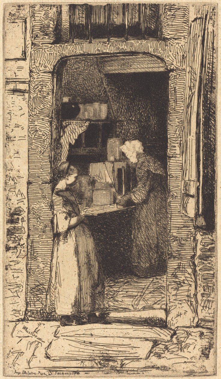Sprzedawca musztardy, 1858. autorstwa James Abbott McNeill Whistler