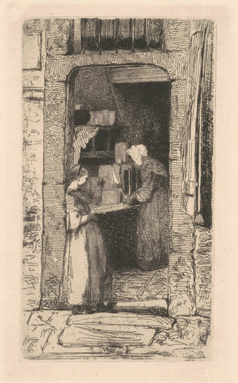 Sprzedawca musztardy, 1858. autorstwa James Abbott McNeill Whistler