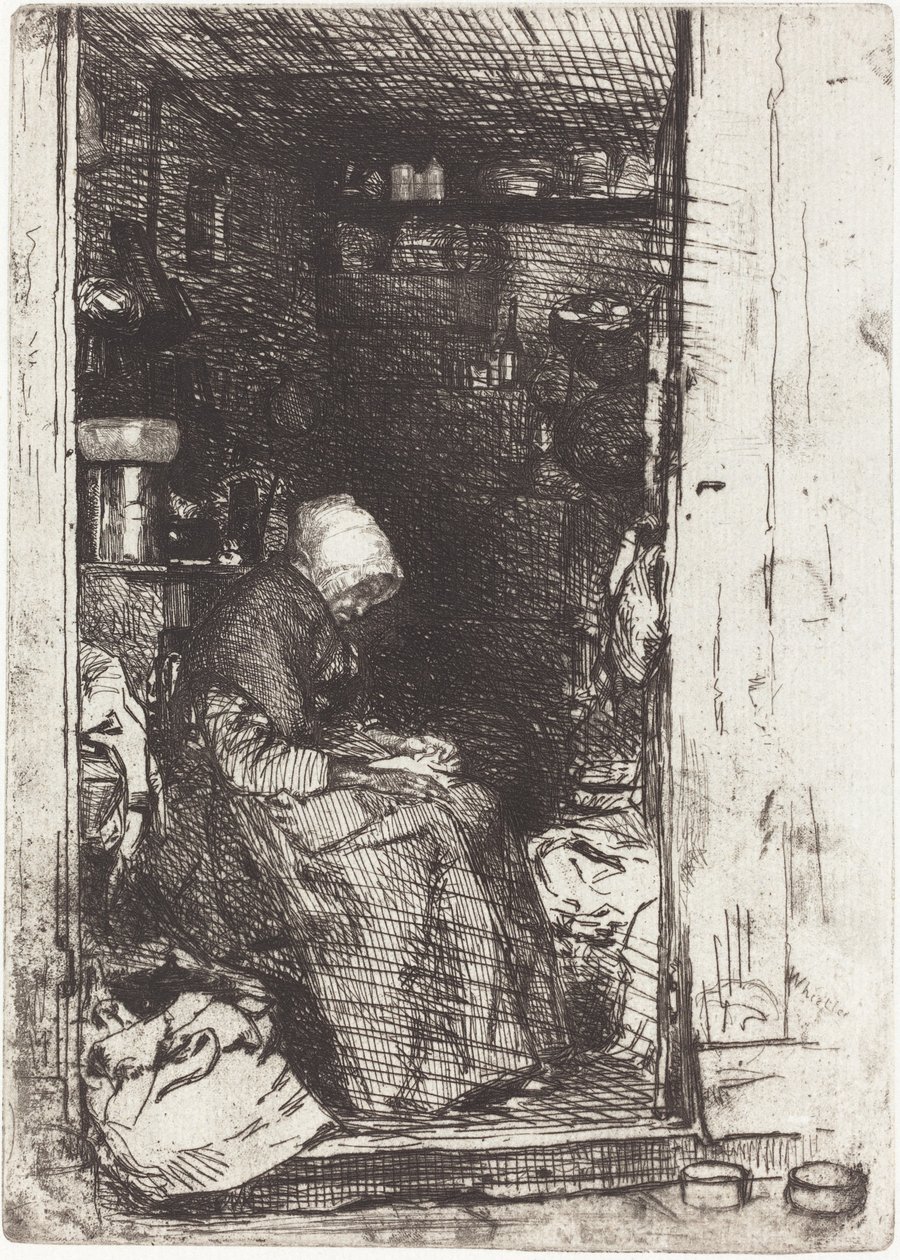 Stara kobieta w łachmanach, 1858. autorstwa James Abbott McNeill Whistler