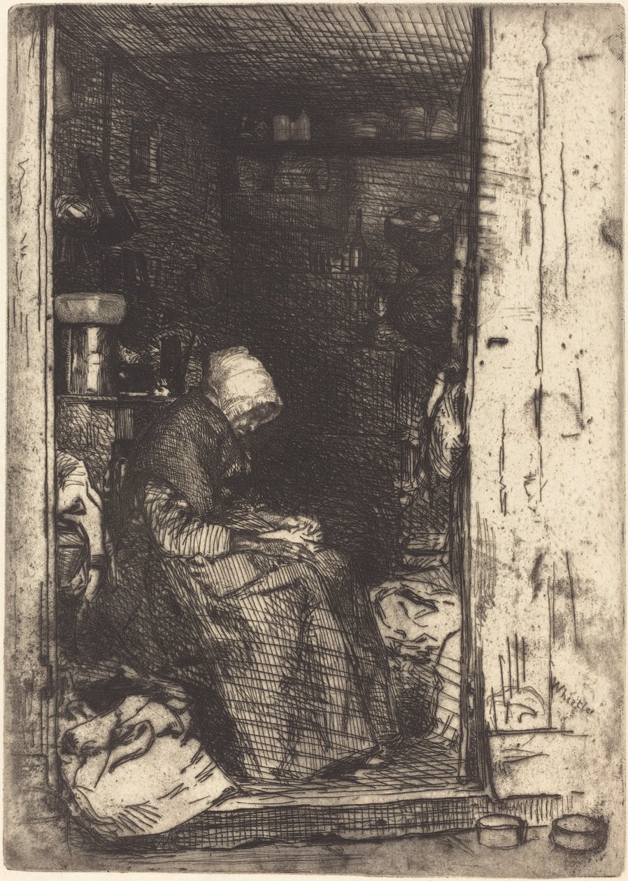 Stara kobieta w łachmanach, 1858. autorstwa James Abbott McNeill Whistler