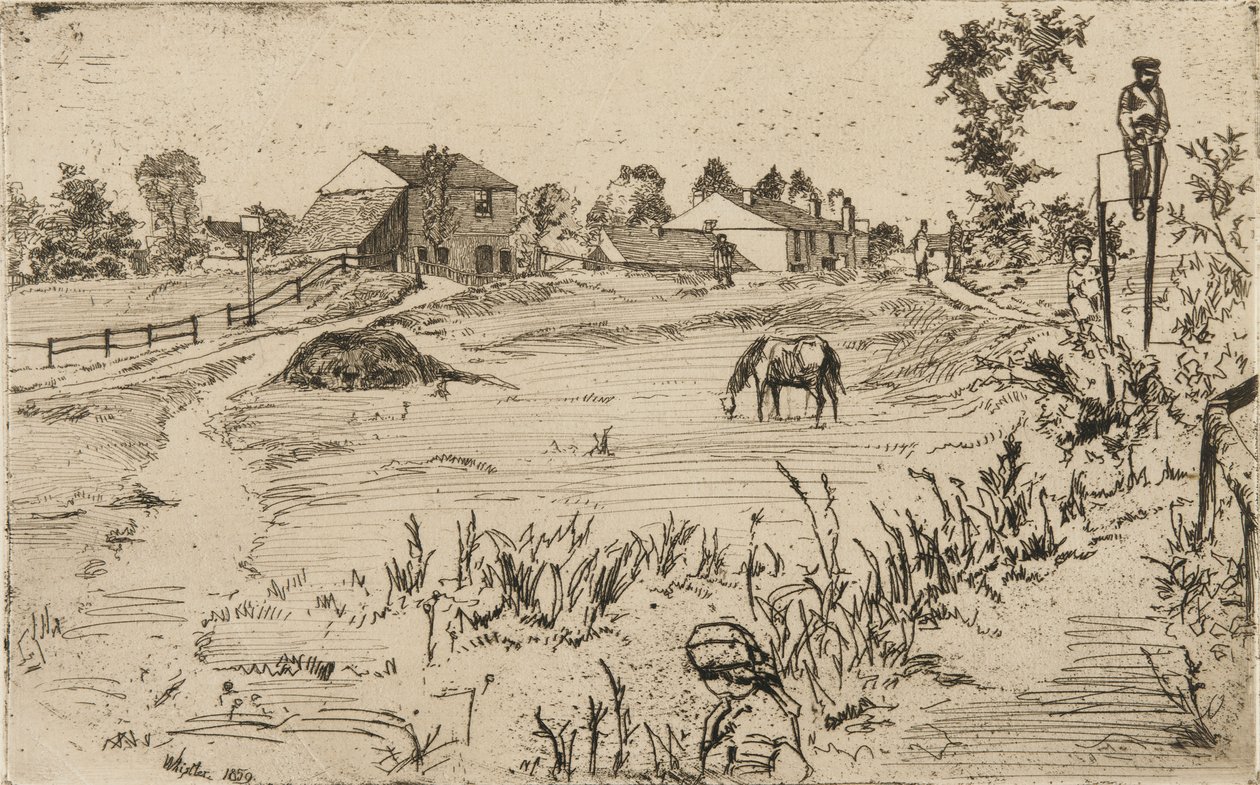 Krajobraz z końmi, 1859. autorstwa James Abbott McNeill Whistler