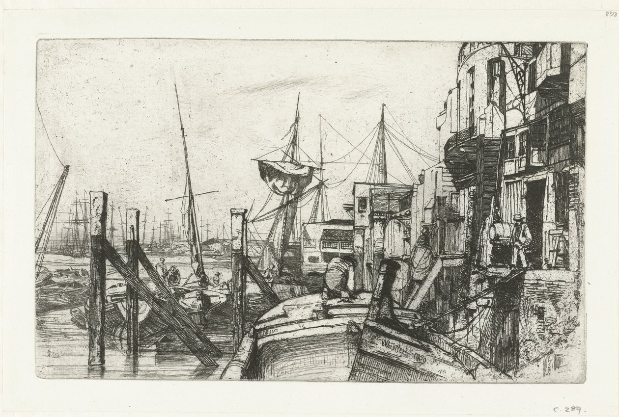 wapiennik Szesnaście rycin przedstawiających sceny nad Tamizą i inne tematy (tytuł serii) autorstwa James Abbott McNeill Whistler