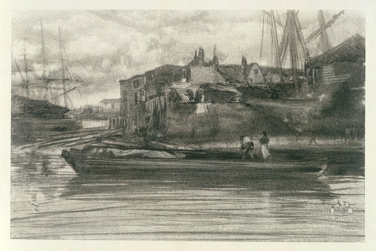Limehouse, 1878 (lithotint) autorstwa James Abbott McNeill Whistler
