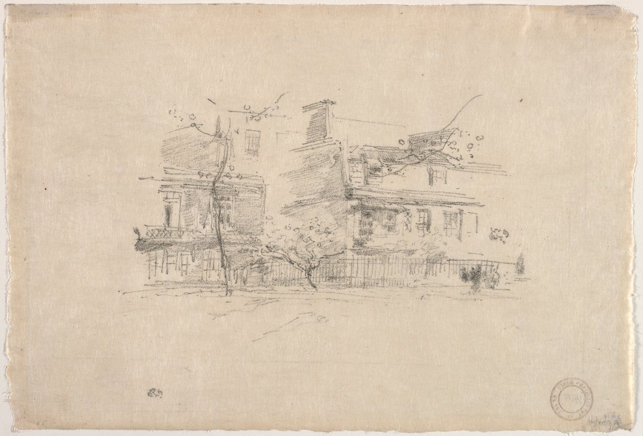 Lindsay Row, Chelsea, 1888. autorstwa James Abbott McNeill Whistler