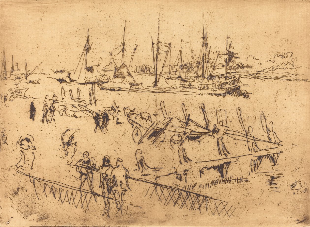 Mały Dordrecht, 1884. autorstwa James Abbott McNeill Whistler