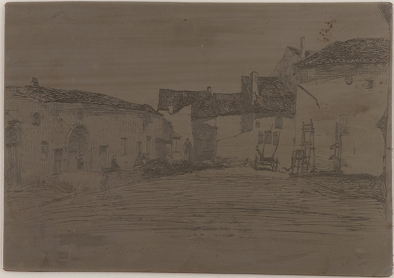 Liverdun. Jedna z dwunastu rycin z natury, 1858. autorstwa James Abbott McNeill Whistler