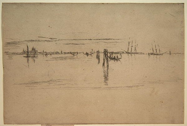 Long Lagoon, ok. 1879-80 (trawienie i tusz węglowy na papierze) autorstwa James Abbott McNeill Whistler