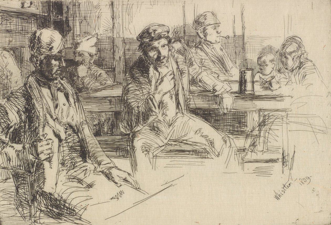 Longshore men, 1859. autorstwa James Abbott McNeill Whistler