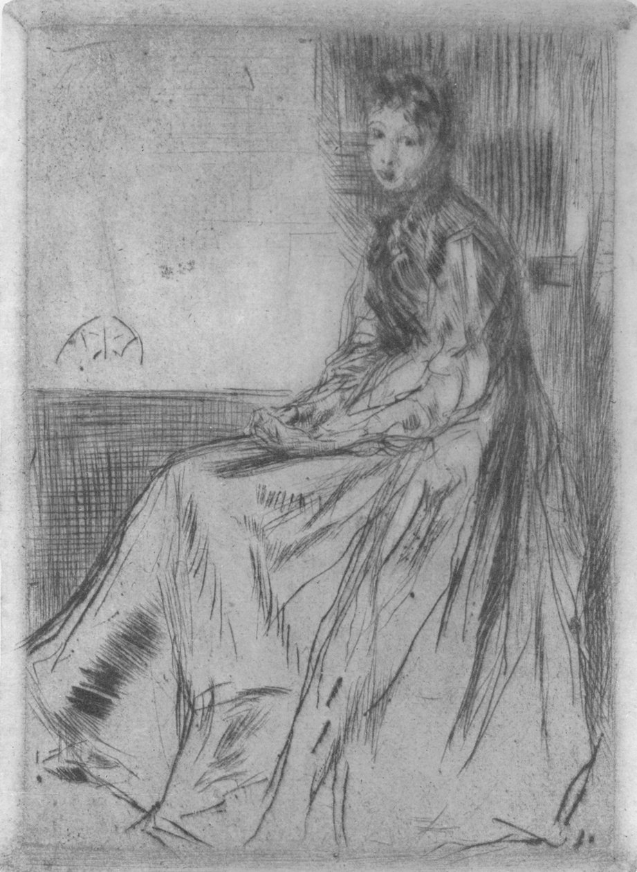 Maude, siedząca, 1873, 1904 autorstwa James Abbott McNeill Whistler
