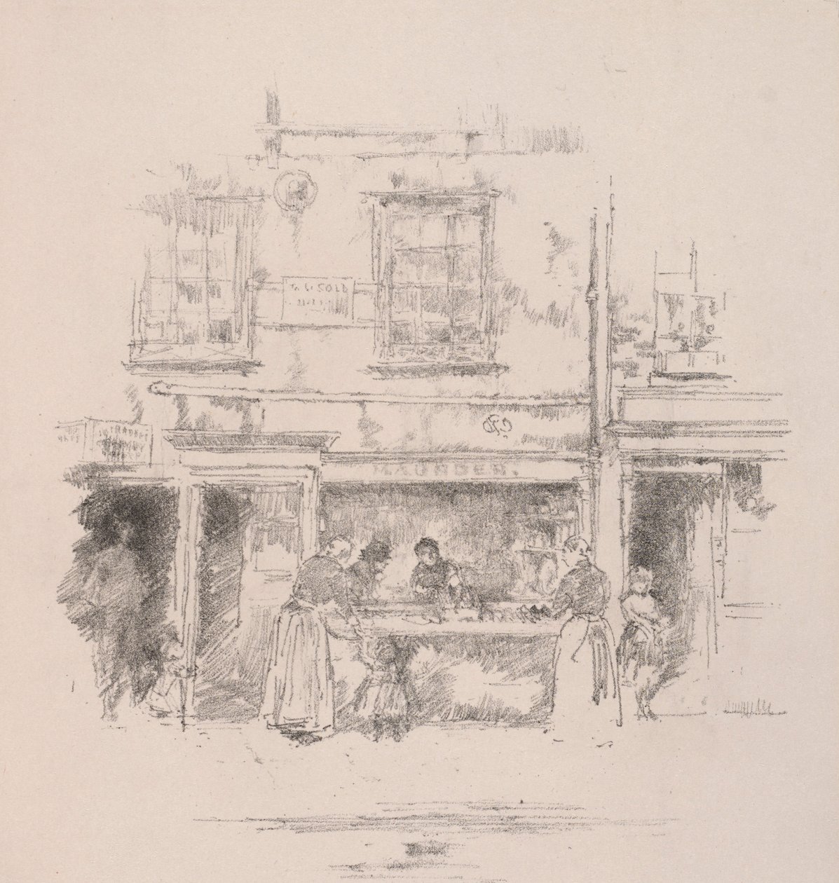 Sklep rybny Maunders, Chelsea, 1890. autorstwa James Abbott McNeill Whistler