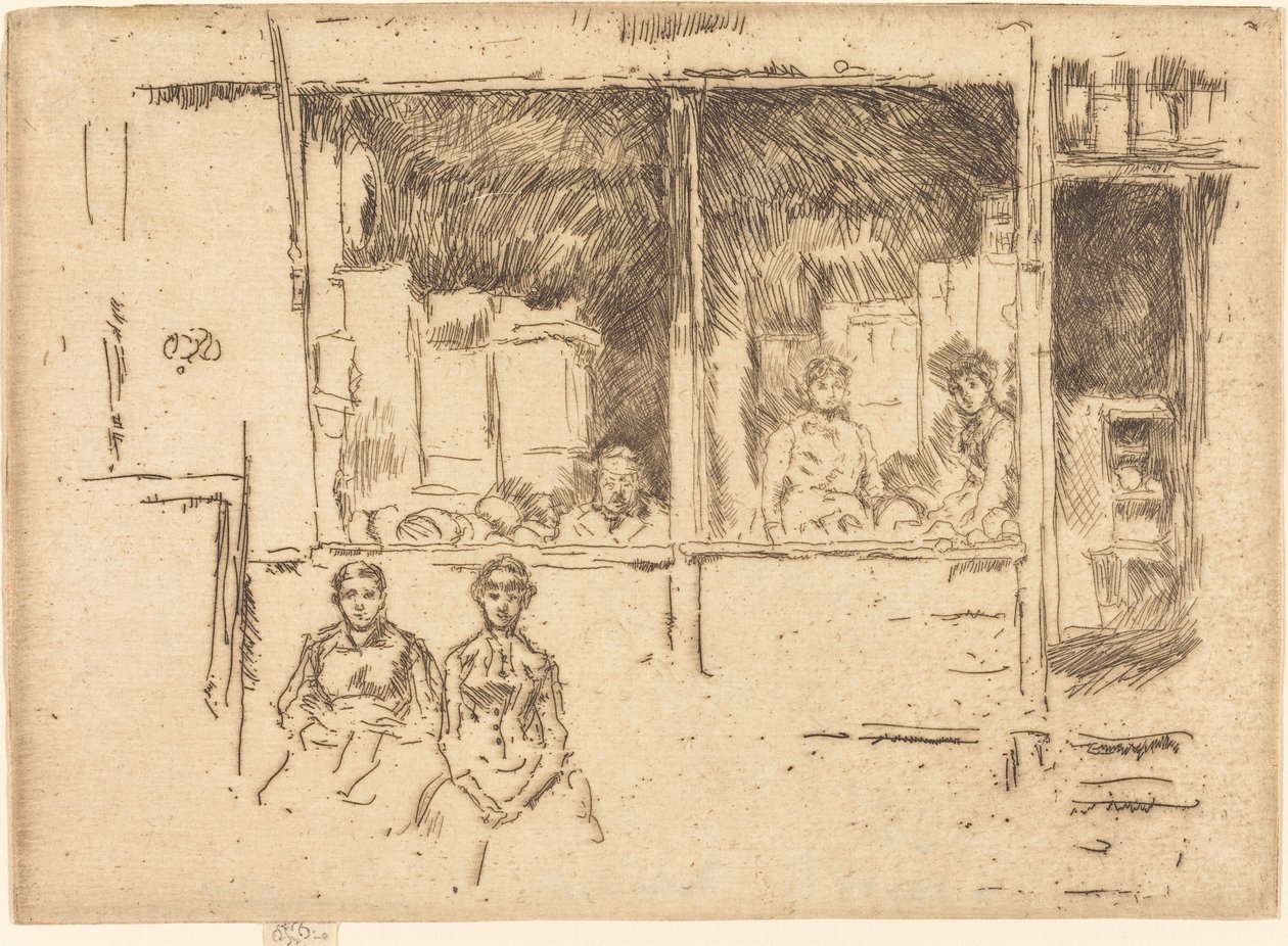 Sklep z melonami, Hounsditch, ok. 1930 r. 18861888. autorstwa James Abbott McNeill Whistler